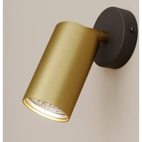 Euluna Spot mural Eye à 1 lampe, noir/laiton