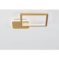 EGLO LED-taklampa Gafares, guld, aluminium, 33 cm fjärrkontroll CCT