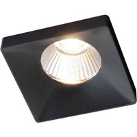The Light Group GF design Squary recessed lamp IP54 black 3,000 K