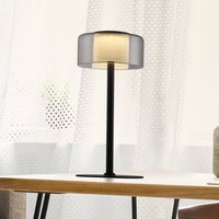 Paul Neuhaus LED-bordslampa Rika, glas, 33 cm hög, dimbar