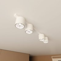 EMIBIG LIGHTING Nano ceiling light, white, 4-bulb, metal
