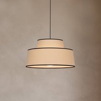 COREP Mallorca hanging light, chalk white, Ø 38 cm, cotton