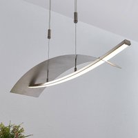 Lucande LED-hänglampa Marija, 91 cm, silver, dimbar