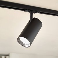 Lindby LED track spot Linaro, black, Ø 7 cm, aluminium, CCT