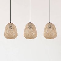 EGLO Dembleby hanging light, 3-bulb, natural