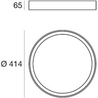 Linea Light Plafonnier LED Tara R, Ø 41,4 cm, noir, aluminium, 3.000 K