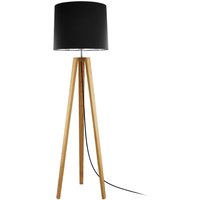 HerzBlut Anni floor lamp, oiled knotty oak/black
