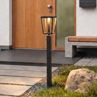 Lucande Lynx LED path light, 95.5 cm, black, IP65, sensor
