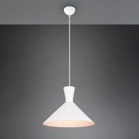 Reality Leuchten Hänglampa Enzo, 1 lampa, Ø 35 cm, vit