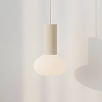 ALDEX Suspension Flo, beige, à 1 lampe, verre