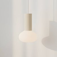 ALDEX Hänglampa Flo, beige, 1 lampa, glas