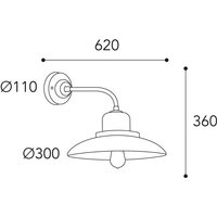 Moretti Luce Patio 1693 wall lamp antique brass