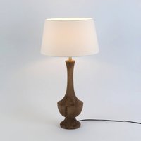 Holländer SUBASIO table lamp, natural/ecru, height 50 cm, mango wood, E27