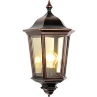 LCD Utomhusvägglampa 1165 aluminium svart koppar