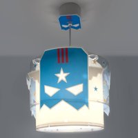 Dalber BLUE HERO pendant light, white/blue, Ø 26 cm, E27