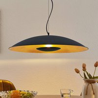 Lindby hanging light Narisara, Ø 80 cm, E27, black-gold