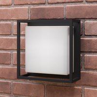 Lucande LED-utomhusvägglampa Ilirian, antracit, aluminium, 25 cm