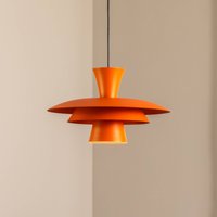 Luminex Plato pendant light, orange, metal, Ø 38 cm, E27