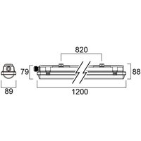 Sylvania Resisto 1200 moisture-proof light, 20W, 840, HF sensor