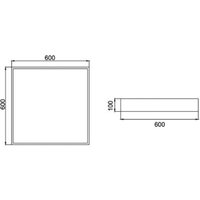 BRUMBERG Biro Square, 60x60cm, DALI dimmable, silver, 3,000 K