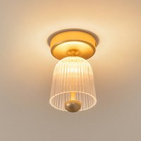 Lampa sufitowa LED Nuura Asteea, Ø 12 cm, kolor mosiężny/przezroczysty