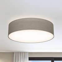B.K. Licht Litora ceiling light, taupe, Ø 38 cm, textile, E27