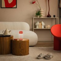 Briloner LED rechargeable table lamp Brilo unplugged Riffle, 20 cm, orange