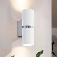 EGLO LED-vägglampa Passa, 2 lampor, rund, vit
