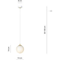 EMIBIG LIGHTING Royal pendant light, opal white/white, glass, E14