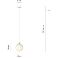 EMIBIG LIGHTING Hänglampa Royal, opalvit/vit, glas, E14