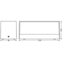 OSRAM LED-utomhusvägglampa ENDURA STYLE IDRI, mörkgrå, IP65