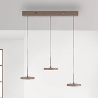 JUST LIGHT. GmbH JUST LIGHT. LED-hänglampa Plata, sand, 3 lampor, 3 000 K