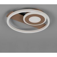 Reality Leuchten LED-taklampa Horus, kaffe, 2500 lm, 3000 K, metall