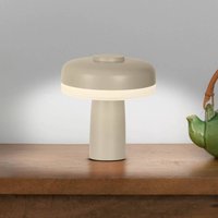 Näve Lampe à poser LED rechargeable Pilu, beige Hauteur 16,5 cm Métal Touchdim