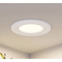 Prios LED-inbyggnadslampa Cadance, vit, 12 cm, set om 2, CCT