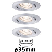 Paulmann Nova mini downlight 3-set pivot aluminium