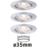 Paulmann Nova mini inbyggnadsspot 3-pack aluminium