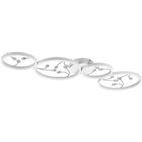 Trio Lighting Plafonnier LED Groovy à 4 lampes blanc 4.000K