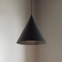 TK Lighting Cono pendellampa, enkel ljuskälla, Ø 25 cm, svart