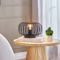 Lindby Krish lampe de table en forme de cage, noir