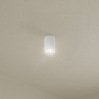 SOLLUX LIGHTING Carbon ceiling light, white, height 10 cm, aluminium