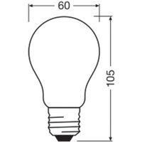 OSRAM LED Classic, matt, E27, 5 W, 1,055 lm, 4,000 K, A75