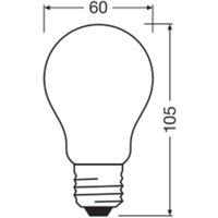 OSRAM LED Classic, matt, E27, 5 W, 1 055 lm, 4 000 K, A75