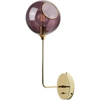 DESIGN BY US Ballroom Long vägglampa, lila, glas, handblåst