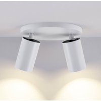 Deko-Light CAN TILT downlight, white, Ø 20 cm, 2-bulb, metal, GU10
