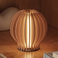 PLEASE WAIT to be SEATED Battery lamp RADIANT Light wood 14 cm