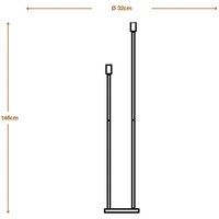 OSRAM DECOR STICK floor lamp, dark grey, height 146 cm, 2 x E27
