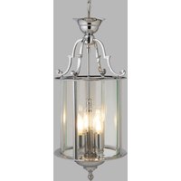 Searchlight Hänglampa avfasad lykta, glas, krom