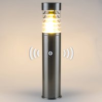 Heitronic Luminaire pour socle avec capteur Saturn, acier inoxydable, hauteur 50 cm