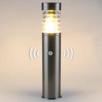 Heitronic Saturn sensor pillar light, stainless steel, height 50 cm